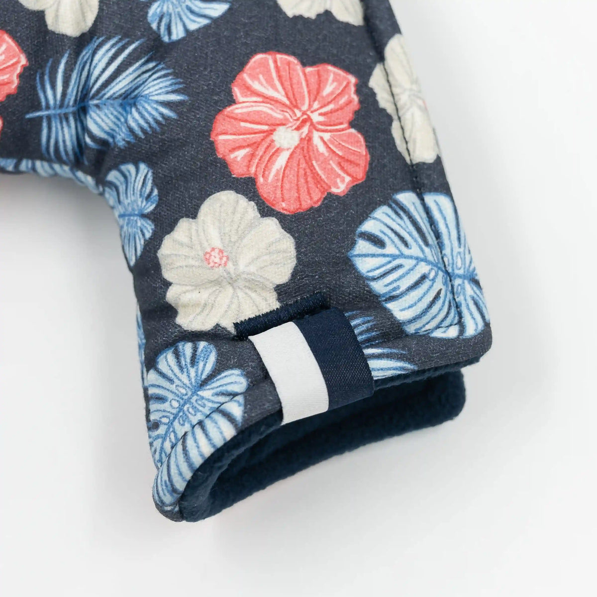 The Red, White & Hibiscus Blade Putter Cover